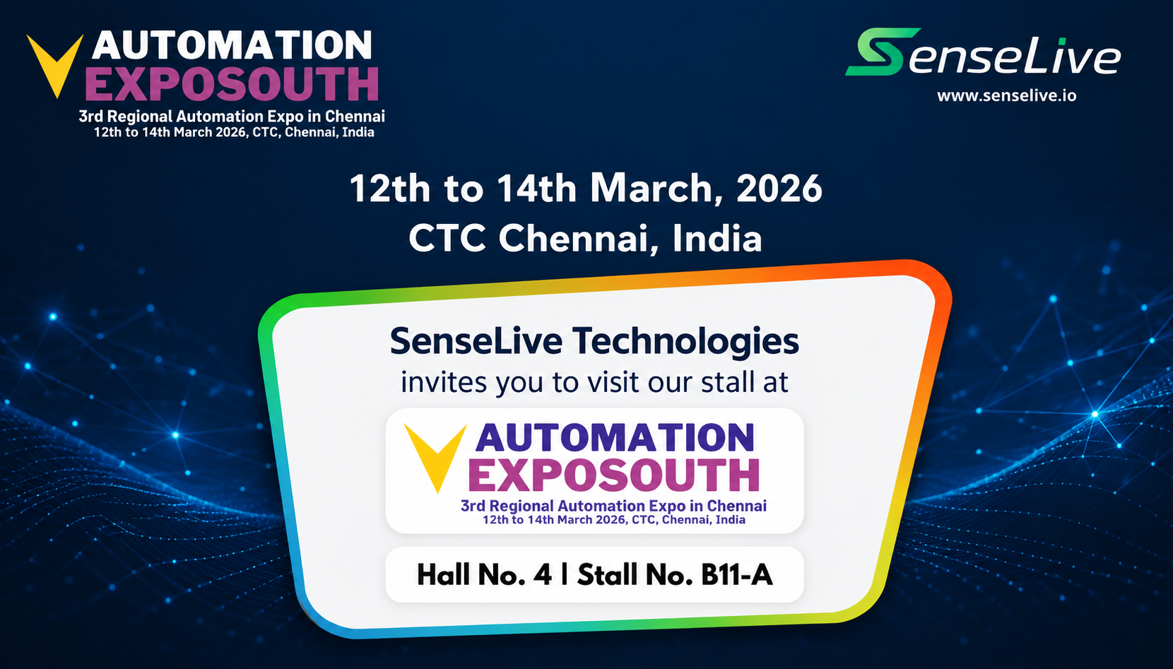 SenseLive at Automation Expo South 2026 – Chennai